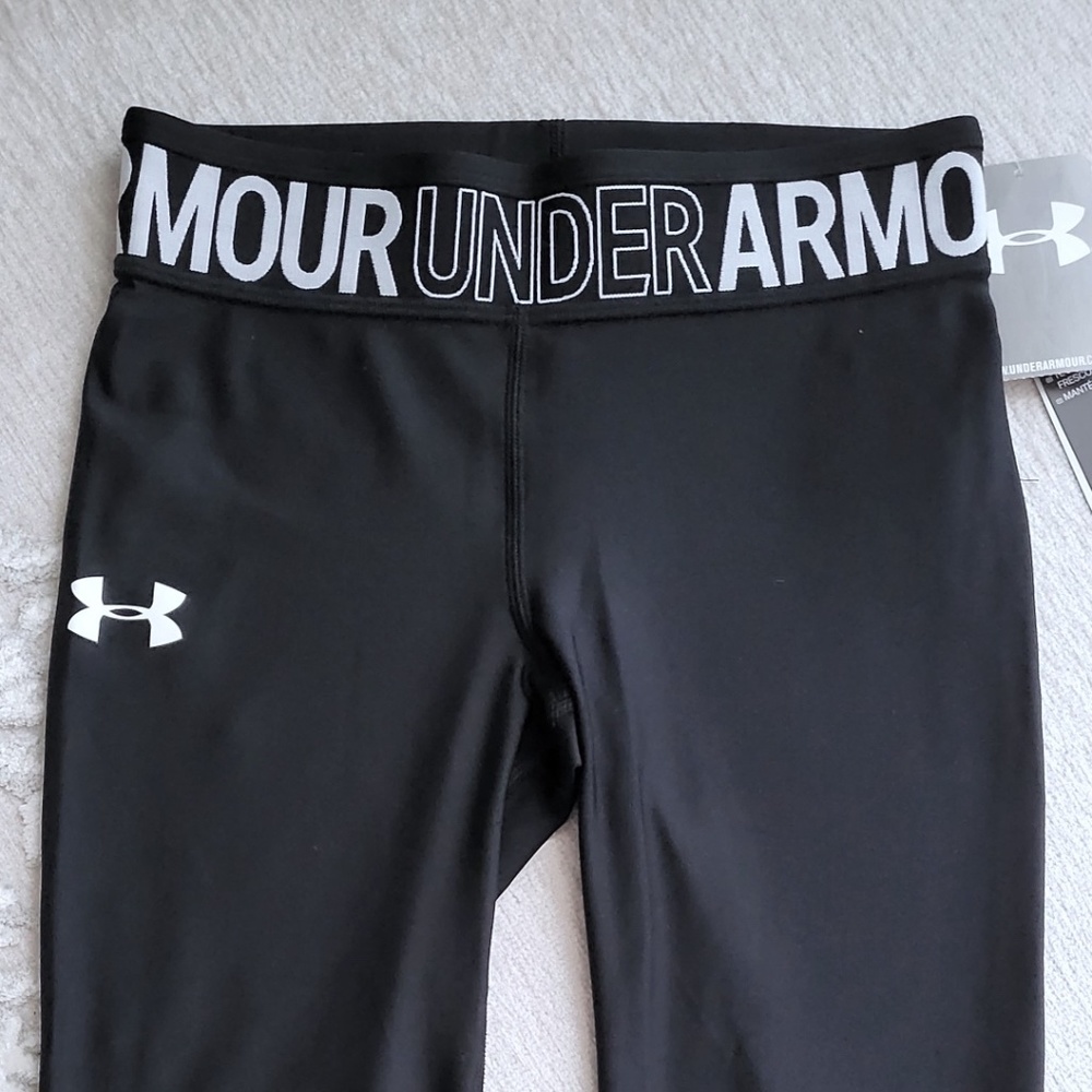 NWT Under Armour Girls Active Wear Black Pants. Size Large - Picture 5 of 6